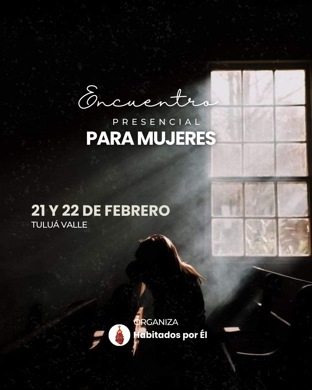 Portada del encuentro presencial para mujeres, 21 y 22 de febrero en Tuluá, Valle